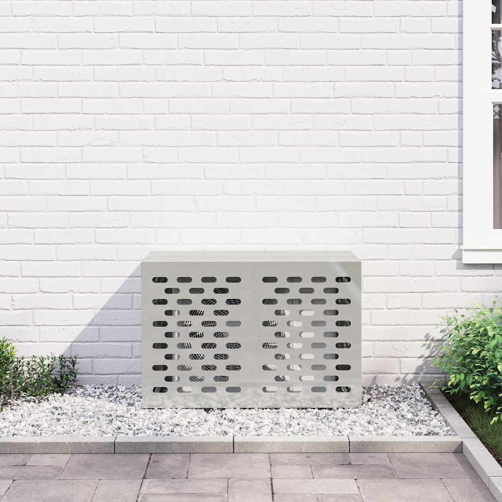 Klimaanlagenabdeckung Silber 90 x 40 x 60 cm Verzinkter Stahl
