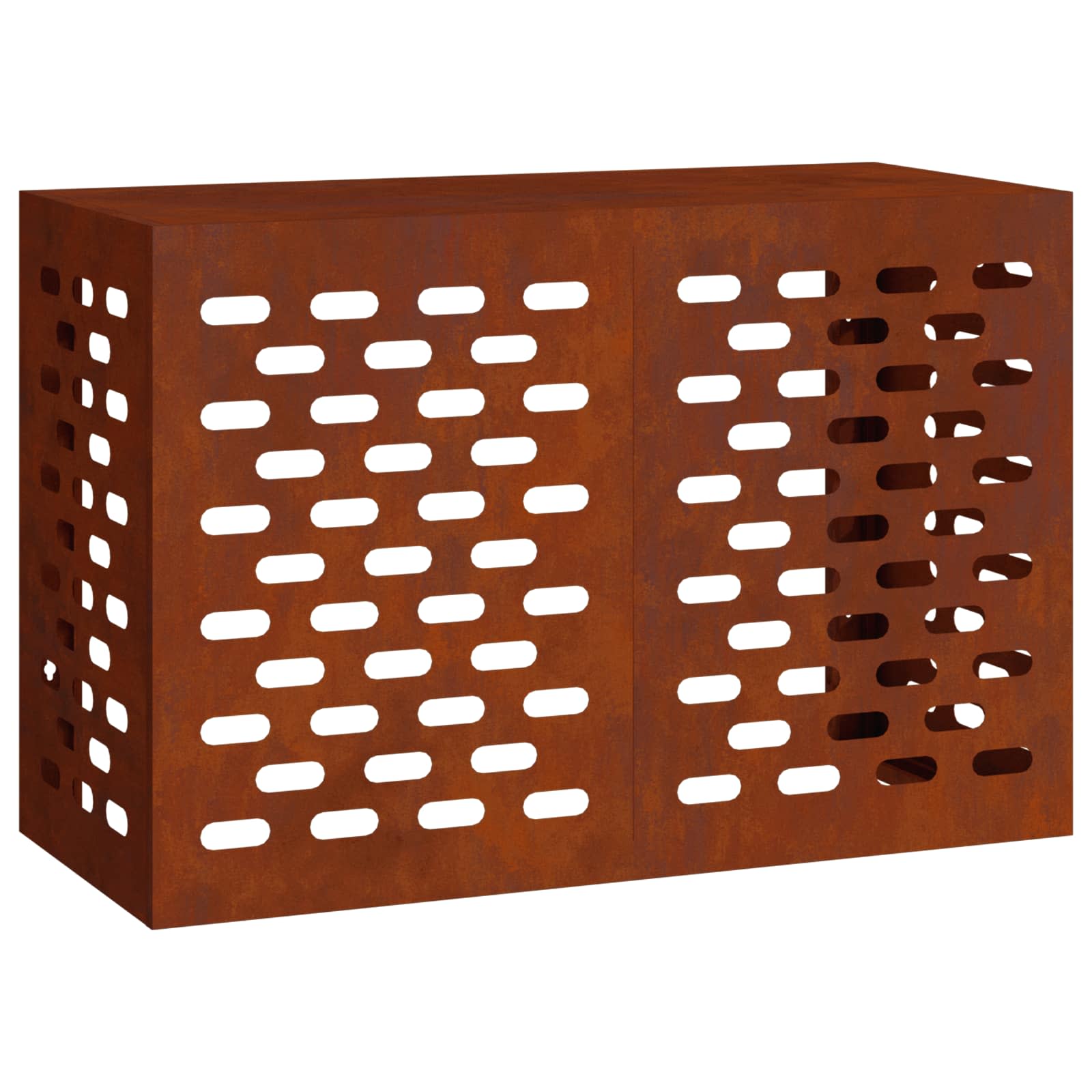 Klimaanlagenabdeckung Rostoptik 90 x 40 x 60 cm Wetterfeststahl