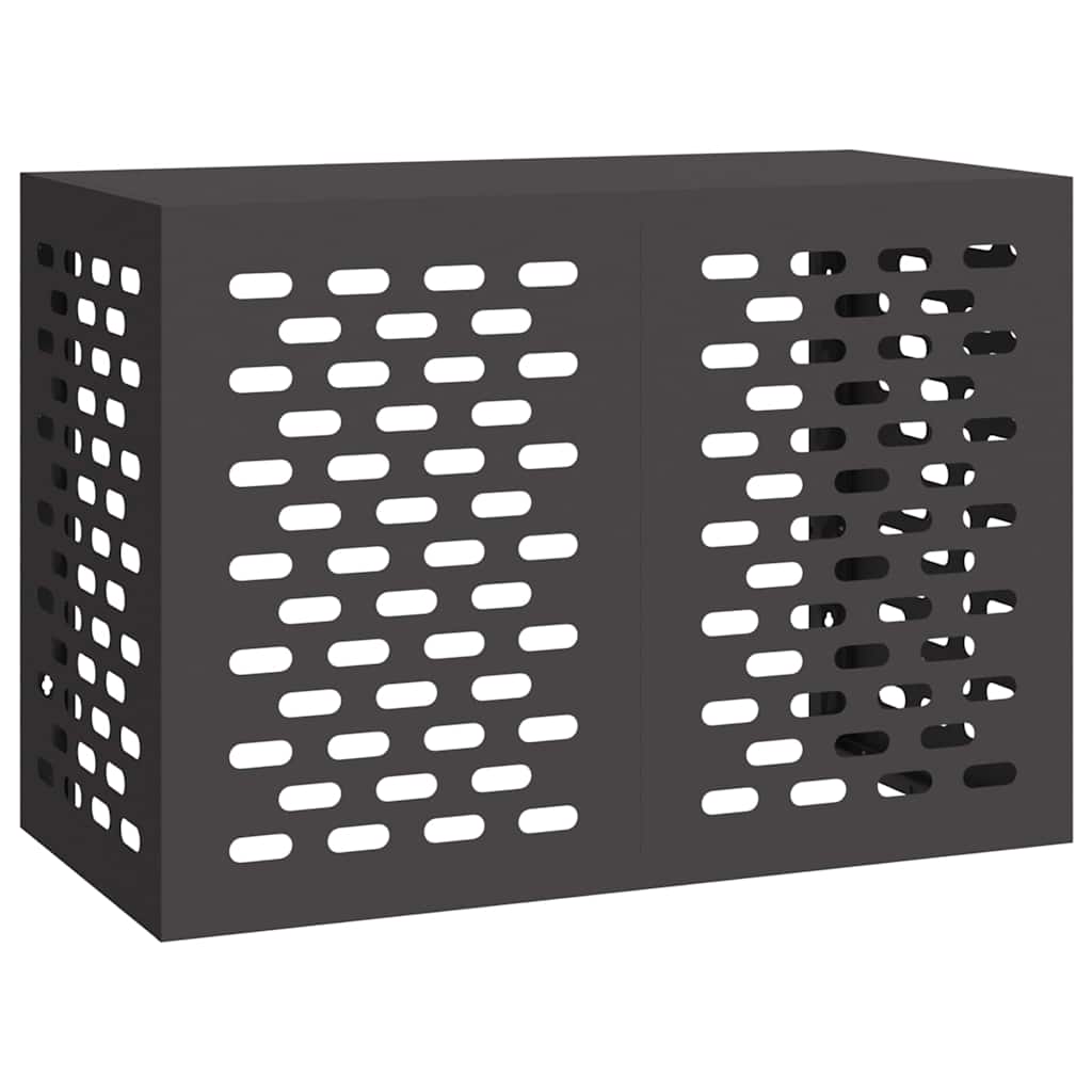 Klimaanlagenabdeckung Schwarz 100 x 50 x 70 cm Verzinkter Stahl