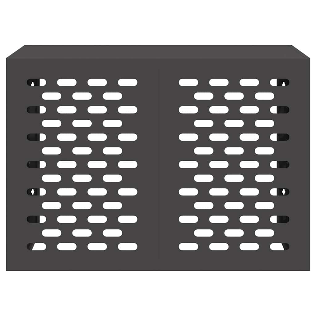Klimaanlagenabdeckung Schwarz 100 x 50 x 70 cm Verzinkter Stahl