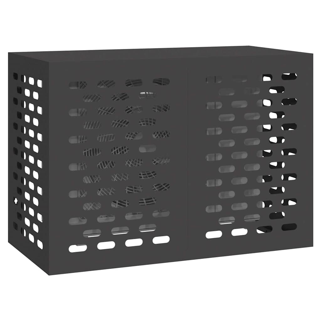 Klimaanlagenabdeckung Schwarz 100 x 50 x 70 cm Verzinkter Stahl