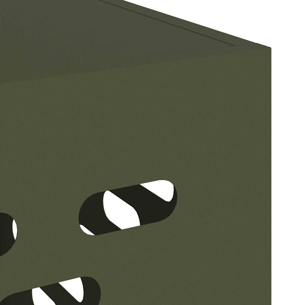 Klimaanlagenabdeckung Olivgrün 100 x 50 x 70 cm Stahl
