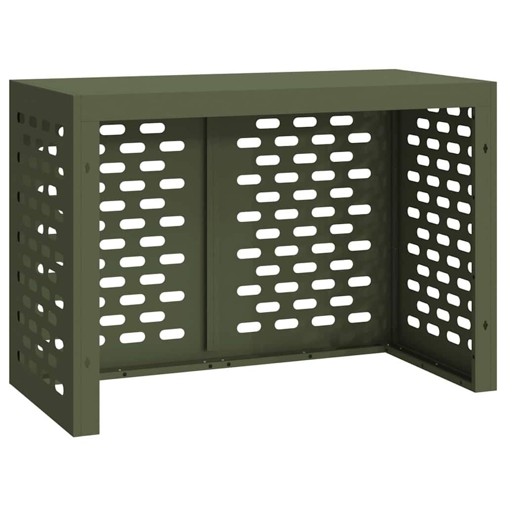 Klimaanlagenabdeckung Olivgrün 100 x 50 x 70 cm Stahl