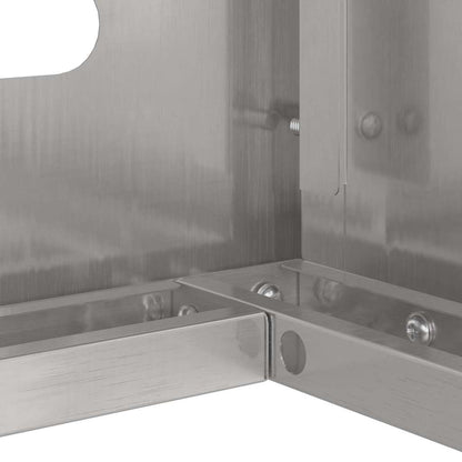 Klimaanlagenabdeckung Silber 100 x 50 x 70 cm Edelstahl