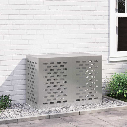 Klimaanlagenabdeckung Silber 100 x 50 x 70 cm Edelstahl