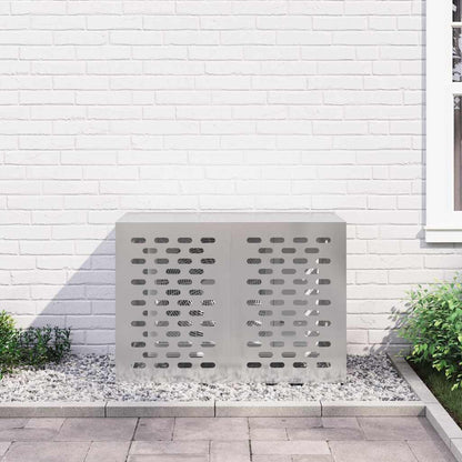 Klimaanlagenabdeckung Silber 100 x 50 x 70 cm Edelstahl