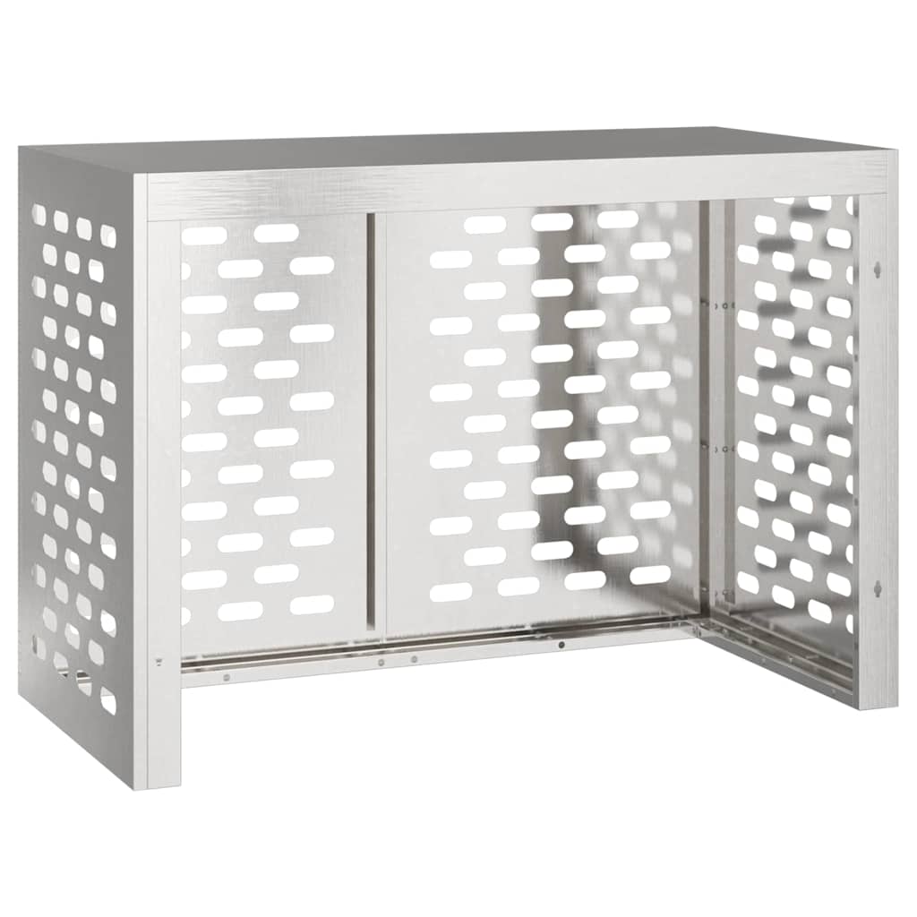 Klimaanlagenabdeckung Silber 100 x 50 x 70 cm Edelstahl