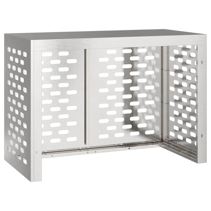 Klimaanlagenabdeckung Silber 100 x 50 x 70 cm Edelstahl