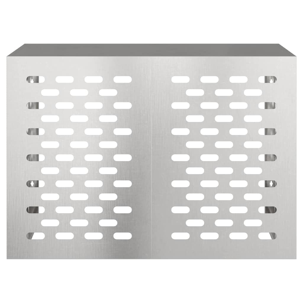 Klimaanlagenabdeckung Silber 100 x 50 x 70 cm Edelstahl