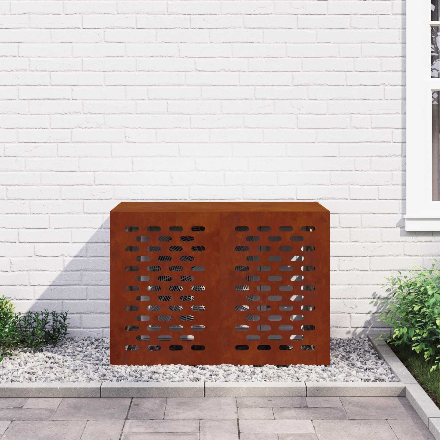 Klimaanlagenabdeckung Rostoptik 100 x 50 x 70 cm