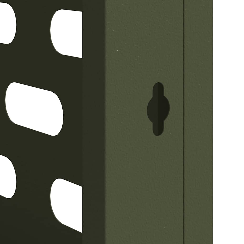 Klimaanlagenabdeckung Olivgrün 110 x 50 x 80 cm Stahl