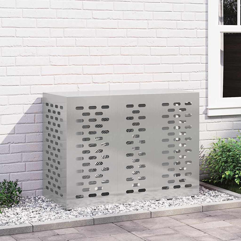Klimaanlagenabdeckung Silber 110 x 50 x 80 cm Verzinkter Stahl