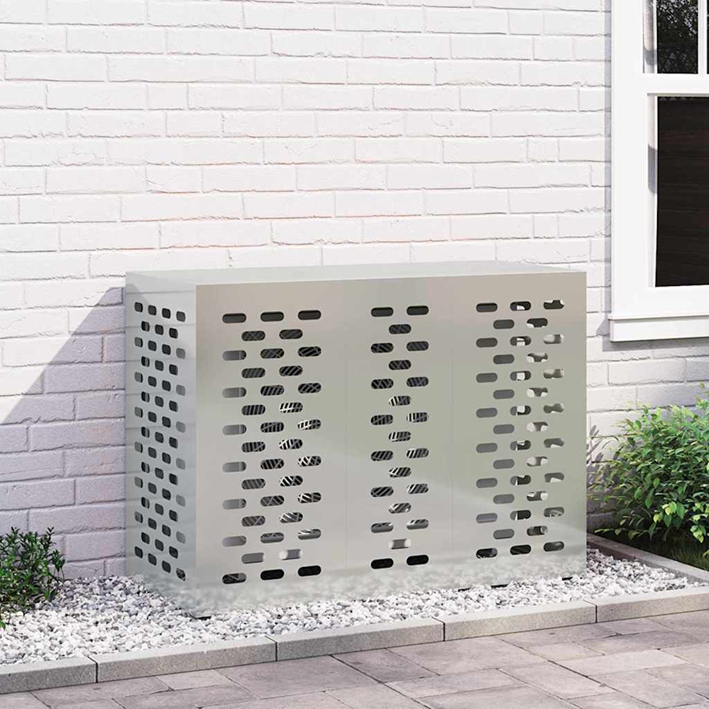 Klimaanlagenabdeckung Silber 110 x 50 x 80 cm Verzinkter Stahl