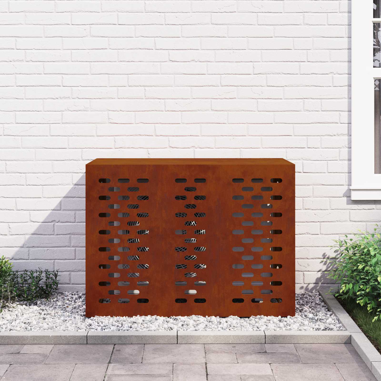 Klimaanlagenabdeckung Rostoptik 110 x 50 x 80 cm