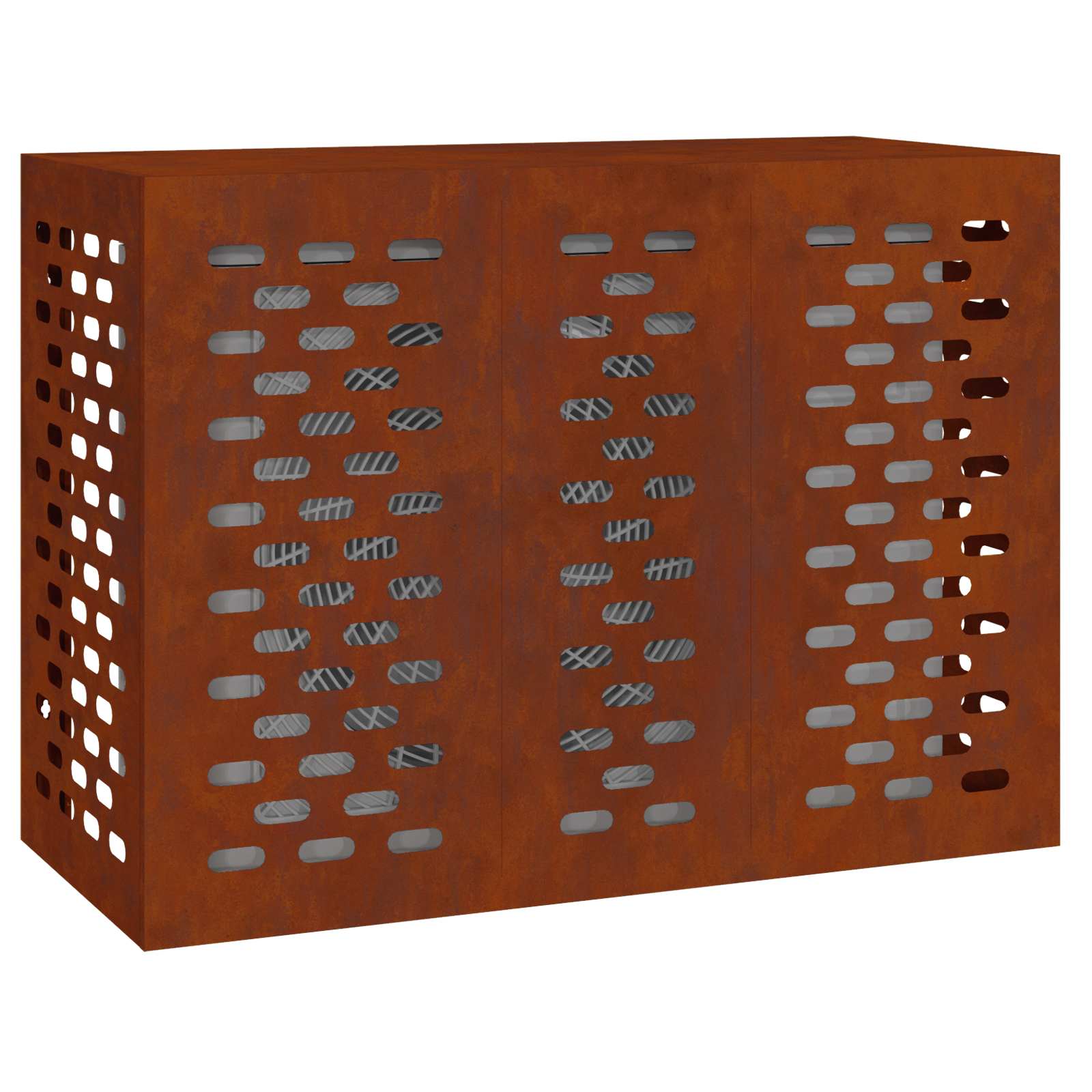 Klimaanlagenabdeckung Rostoptik 110 x 50 x 80 cm
