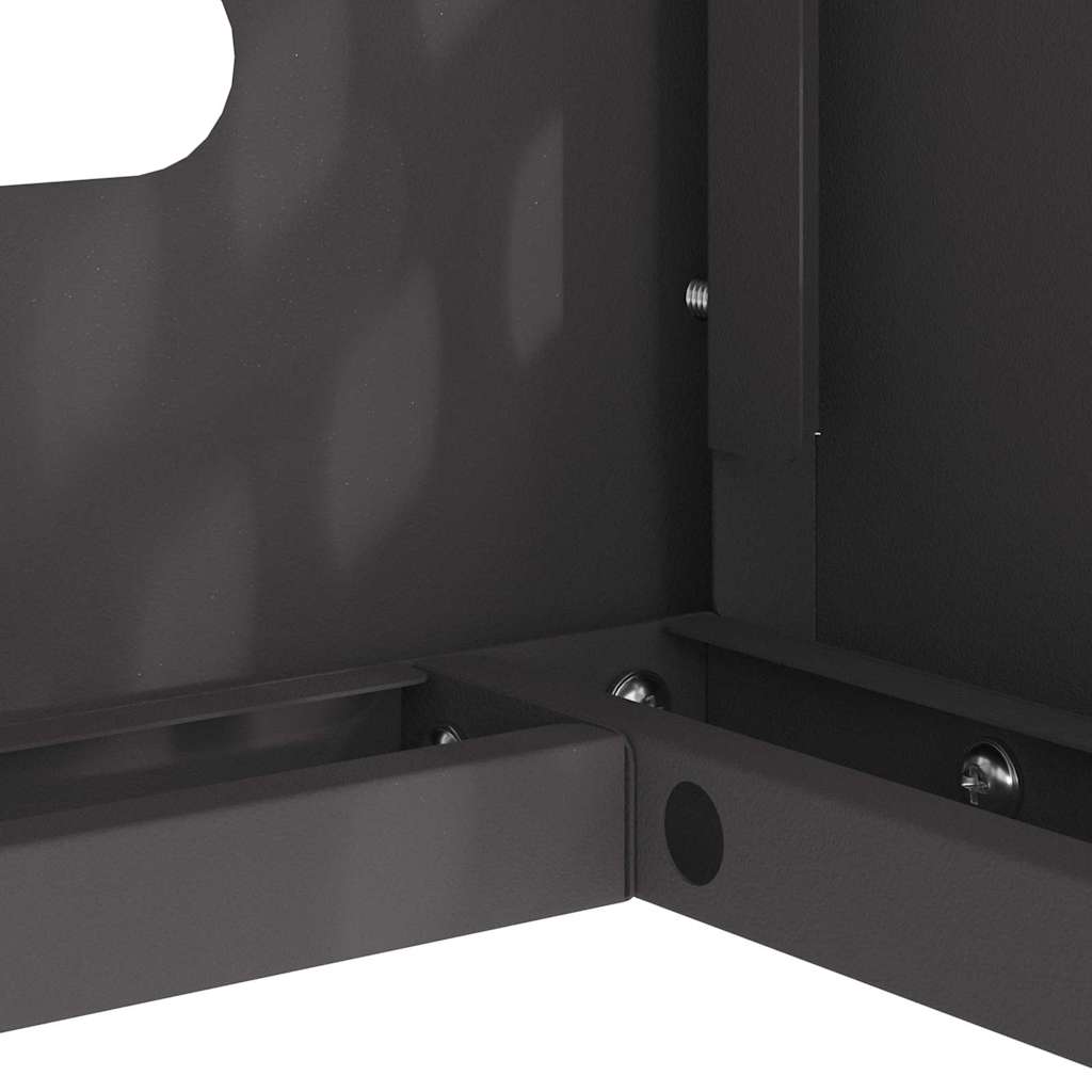 Klimaanlagenabdeckung Schwarz 110 x 50 x 105 cm Stahl