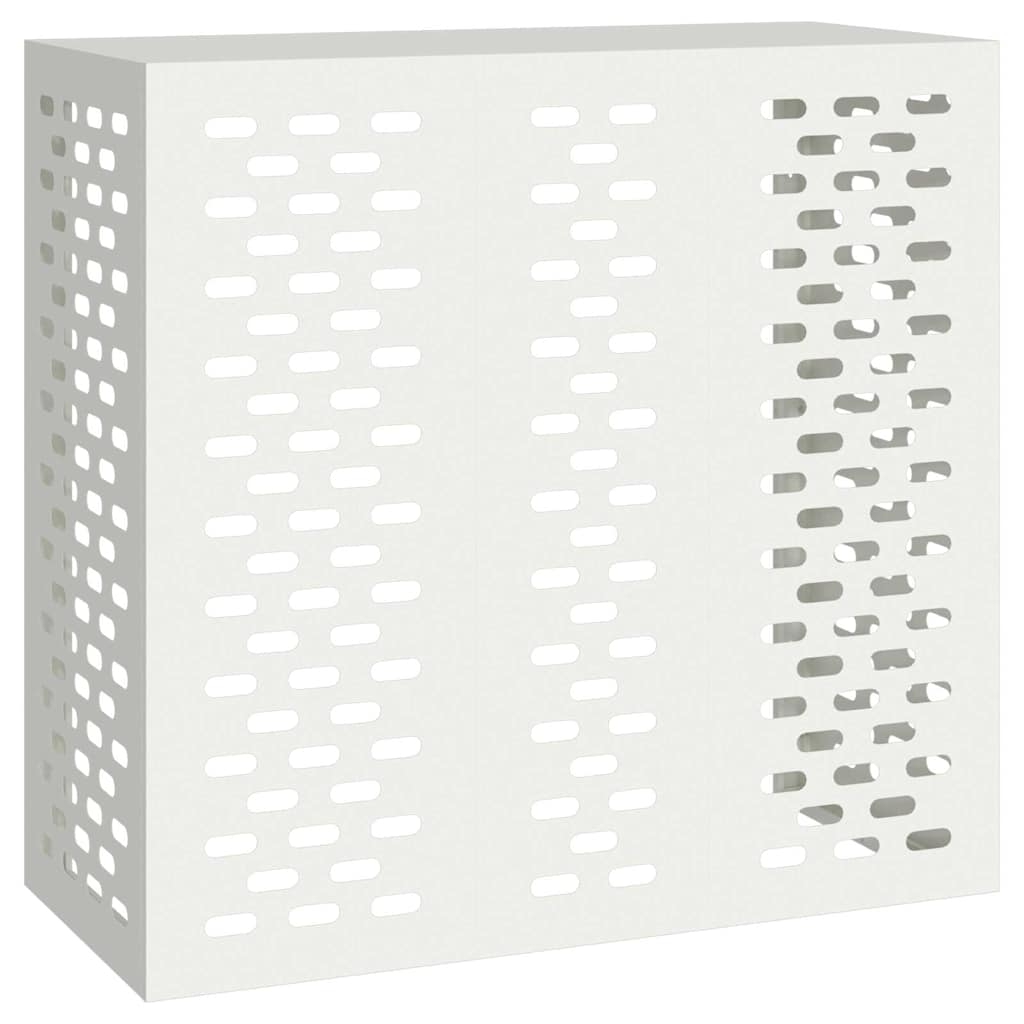 Klimaanlagenabdeckung Weiß 110 x 50 x 105 cm Verzinkter Stahl