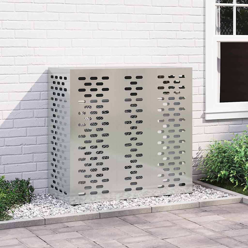 Klimaanlagenabdeckung Silber 110 x 50 x 105 cm Verzinkter Stahl