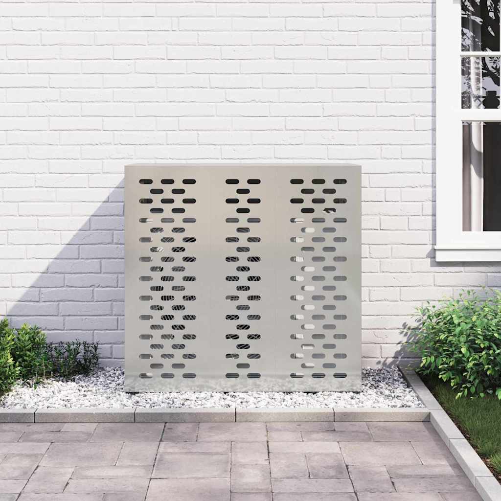 Klimaanlagenabdeckung Silber 110 x 50 x 105 cm Verzinkter Stahl