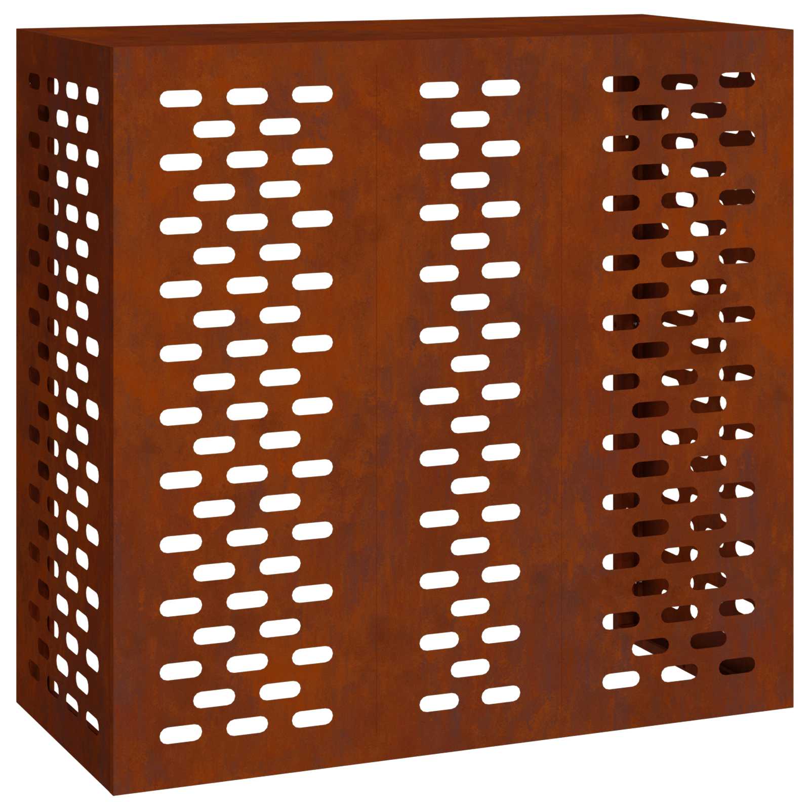 Klimaanlagenabdeckung Rostoptik 110 x 50 x 105 cm