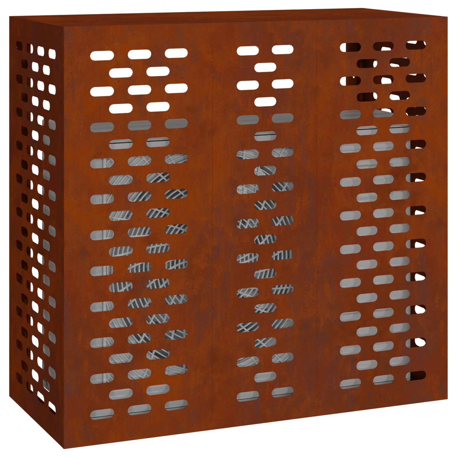 Klimaanlagenabdeckung Rostoptik 110 x 50 x 105 cm