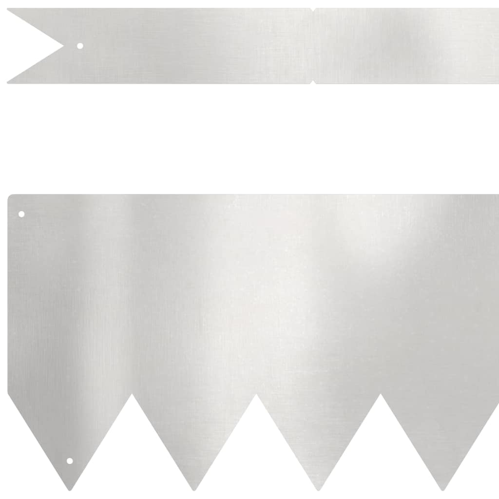 Raseneinfassung 20 stk. 100 x 0,05 x 15 cm Edelstahl Silber