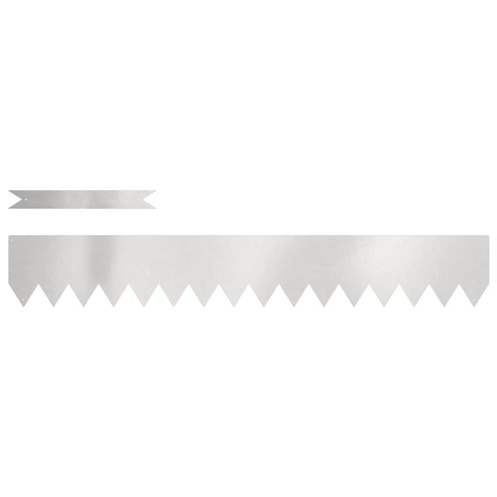 Raseneinfassung 50 stk. 100 x 0,05 x 15 cm Edelstahl Silber