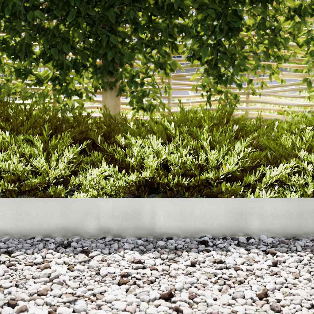 Raseneinfassung 10 stk. 100 x 0,05 x 20 cm Edelstahl Silber