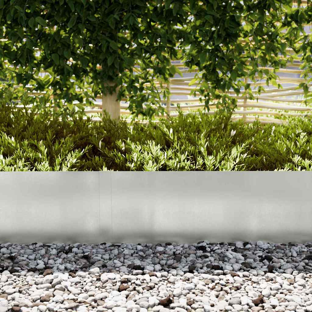 Raseneinfassung 10 stk. 100 x 0,05 x 30 cm Edelstahl Silber