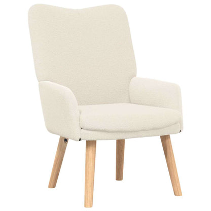 Sessel Creme 63 x 67 x 94 cm Schafstoff und Sperrholz