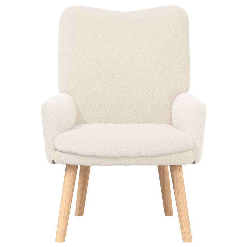 Sessel Creme 63 x 67 x 94 cm Schafstoff und Sperrholz