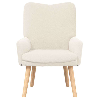 Sessel Creme 63 x 67 x 94 cm Schafstoff und Sperrholz