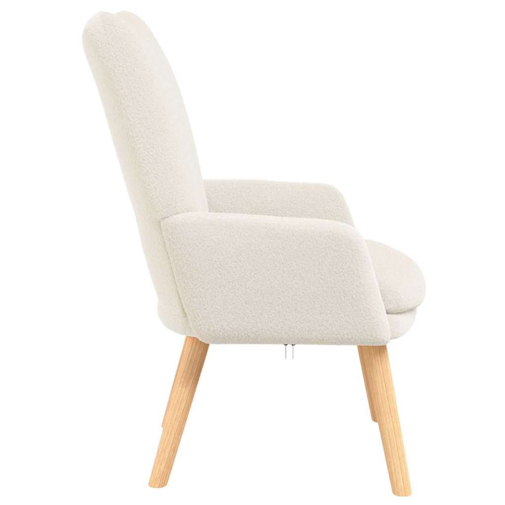 Sessel Creme 63 x 67 x 94 cm Schafstoff und Sperrholz