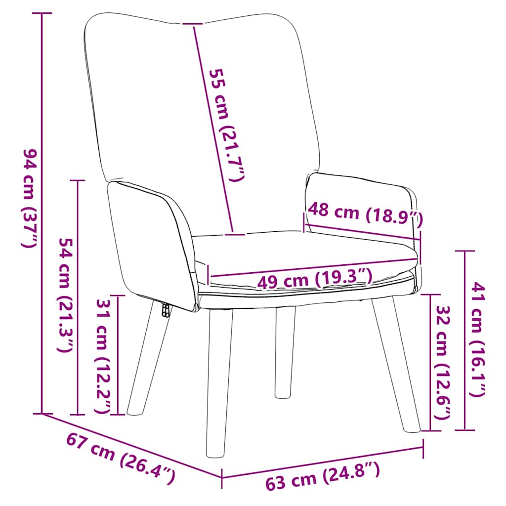 Sessel Dunkelgrau 63 x 67 x 94 cm Stoff