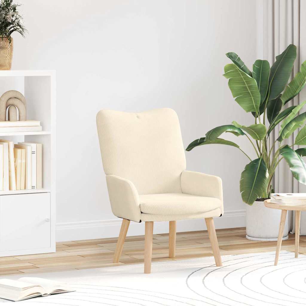Sessel Creme 63 x 67 x 94 cm Stoff