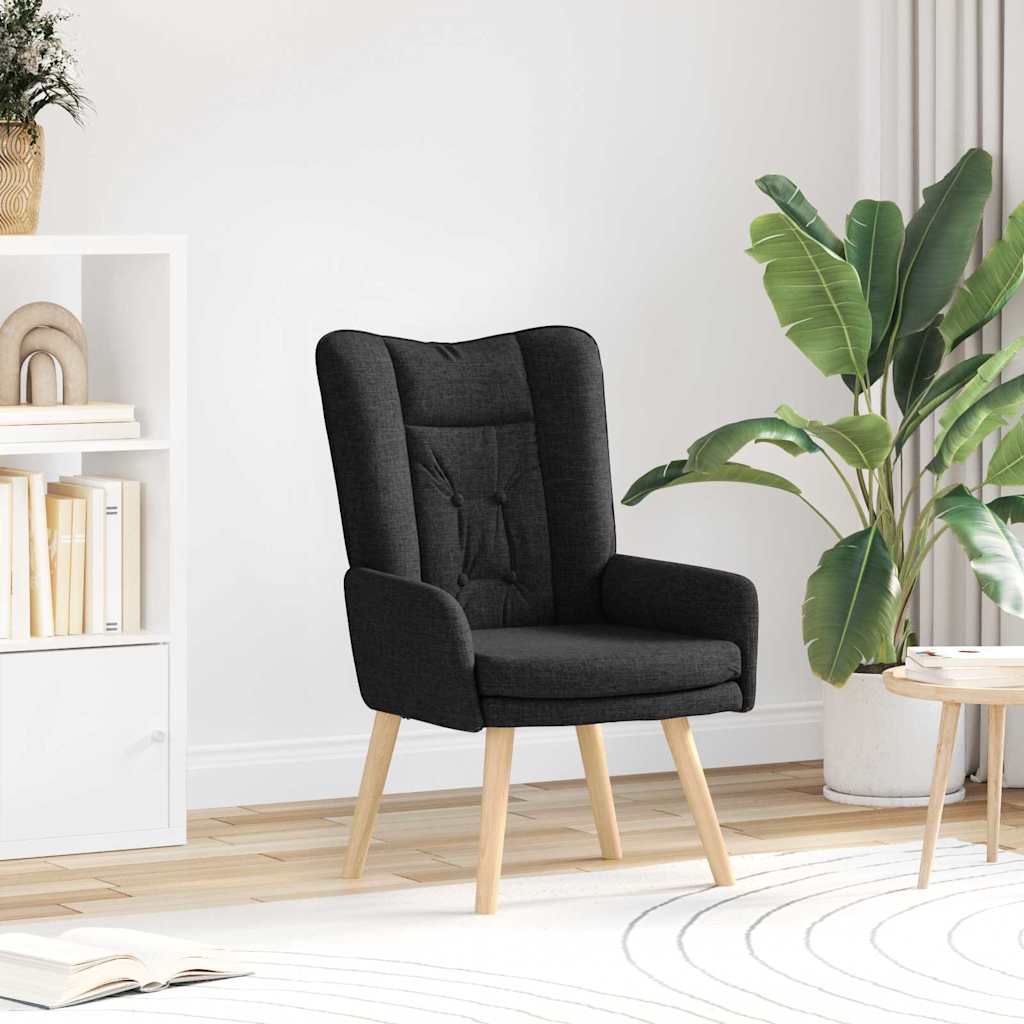 Sessel Schwarz 63 x 67 x 94 cm Stoff und Sperrholz
