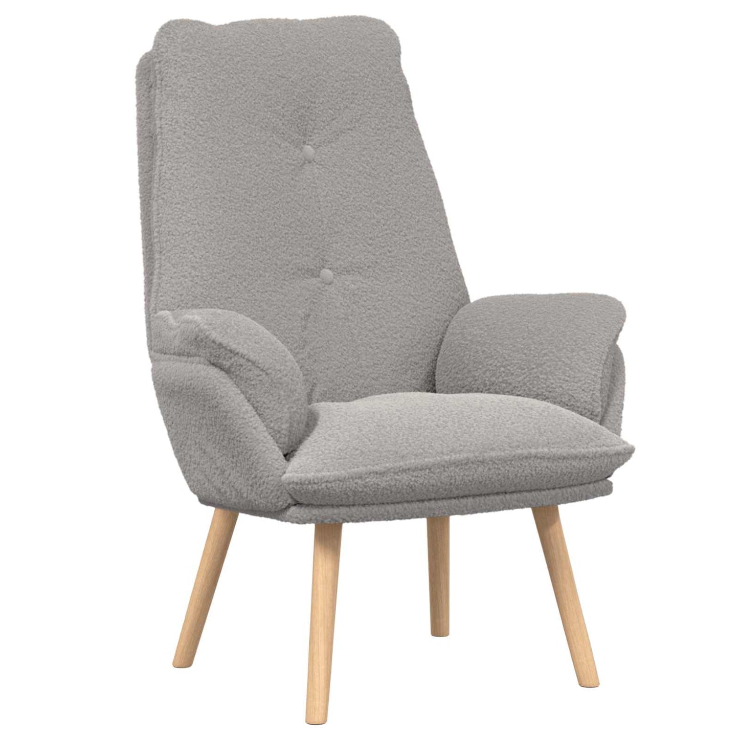 Sessel Hellgrau 69 x 74 x 93 cm Sherpa-Stoff
