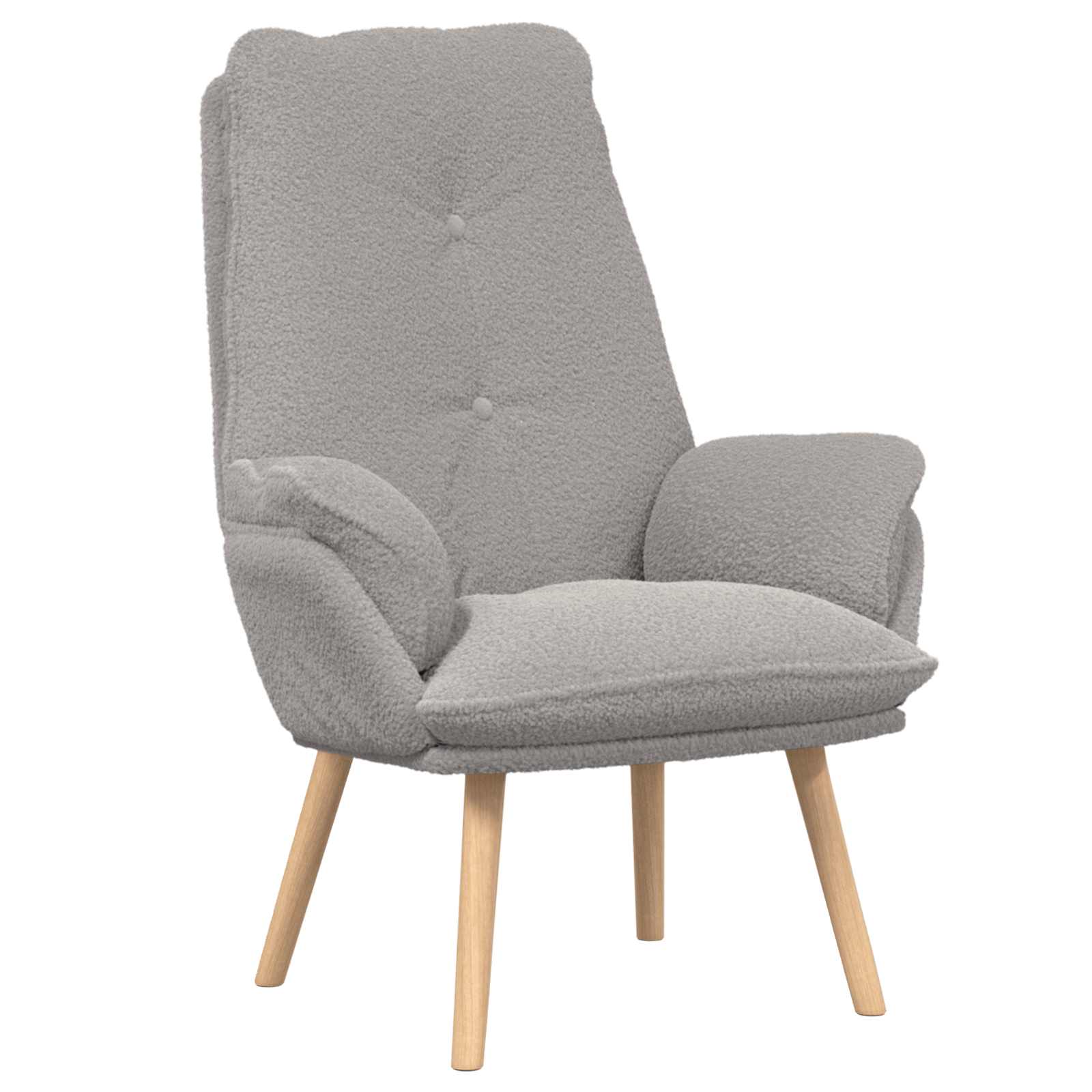 Sessel Hellgrau 69 x 74 x 93 cm Sherpa-Stoff