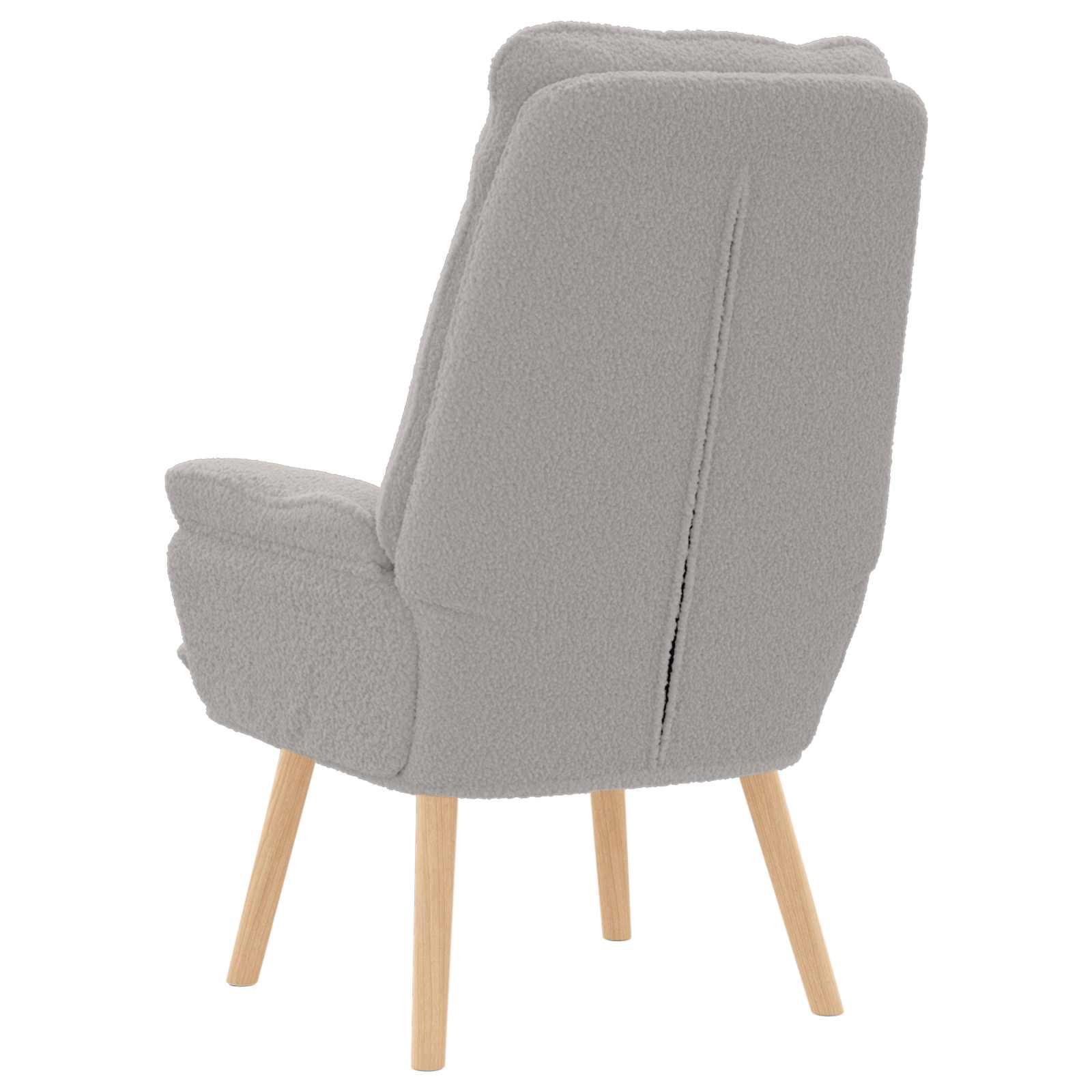 Sessel Hellgrau 69 x 74 x 93 cm Sherpa-Stoff