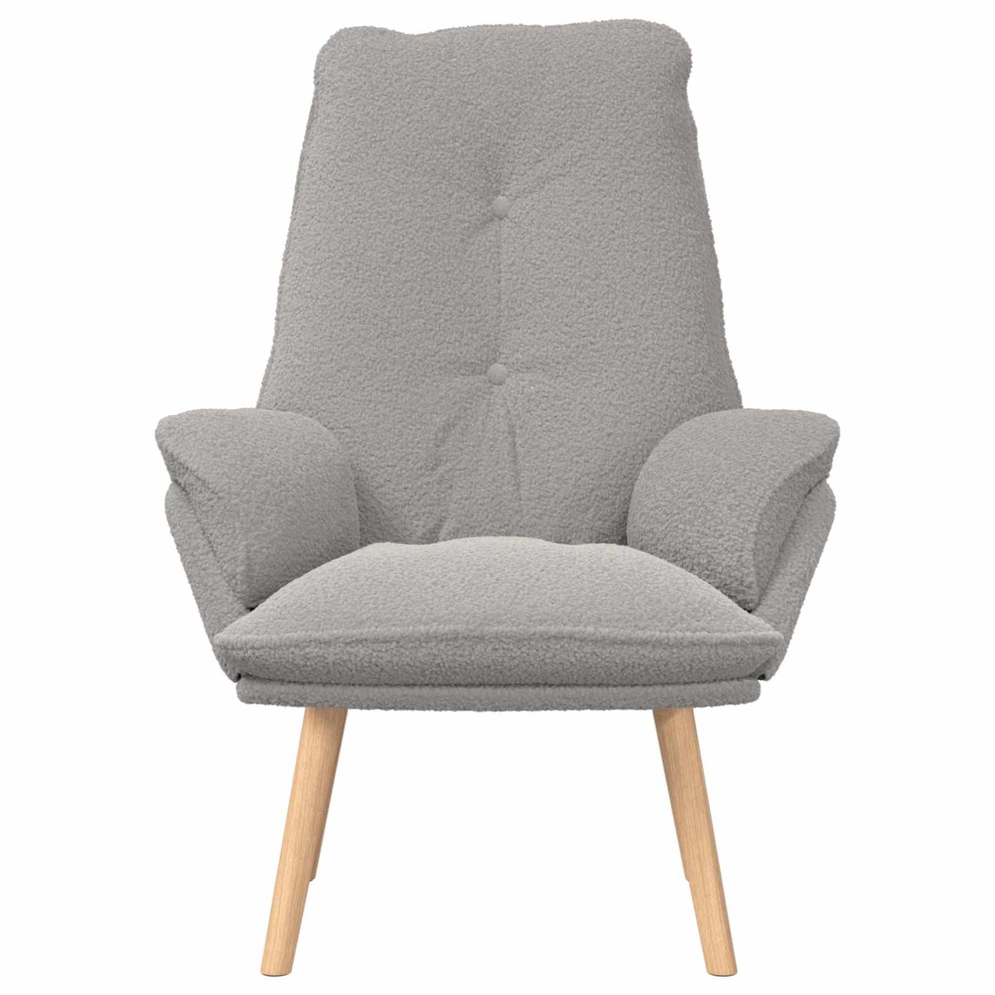 Sessel Hellgrau 69 x 74 x 93 cm Sherpa-Stoff