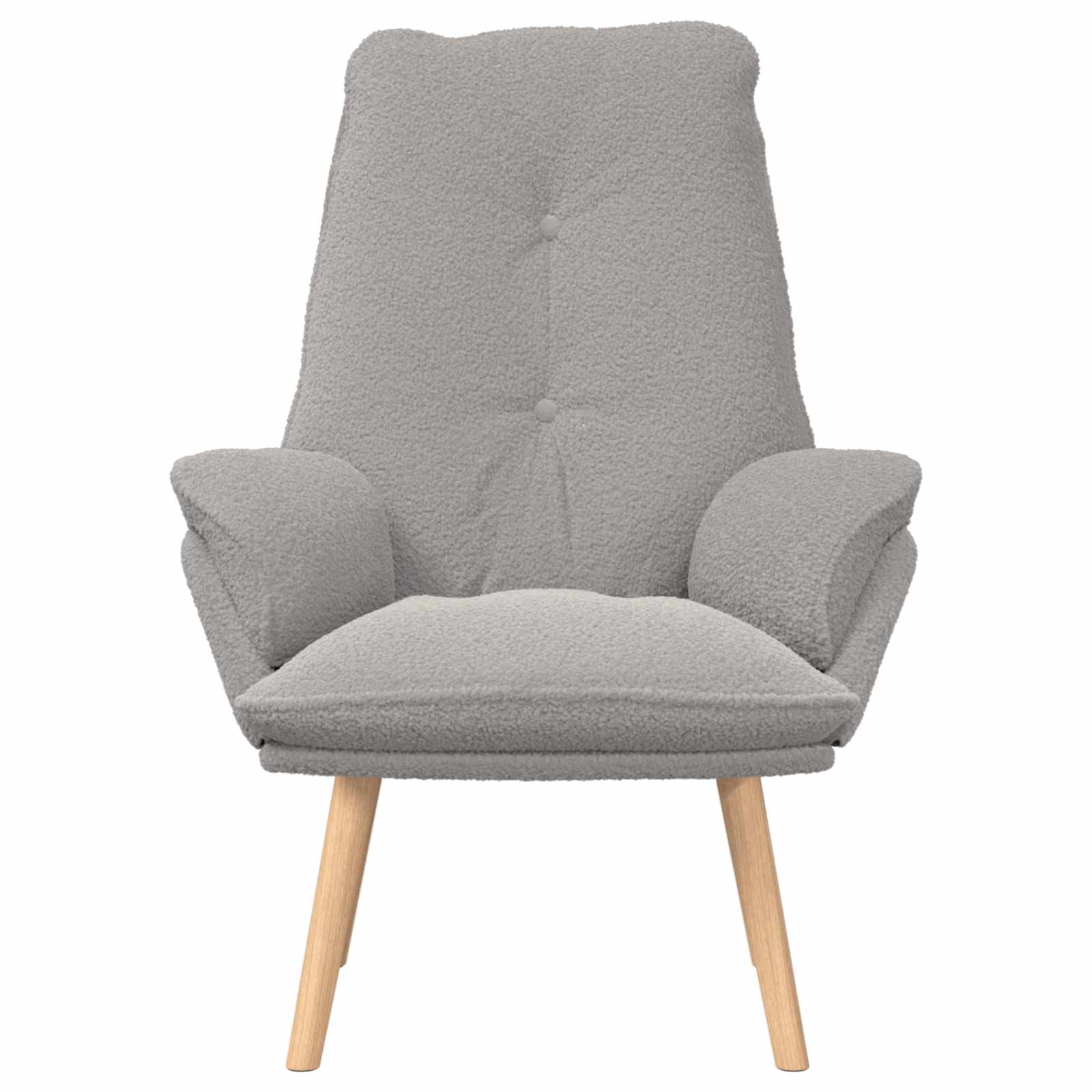 Sessel Hellgrau 69 x 74 x 93 cm Sherpa-Stoff