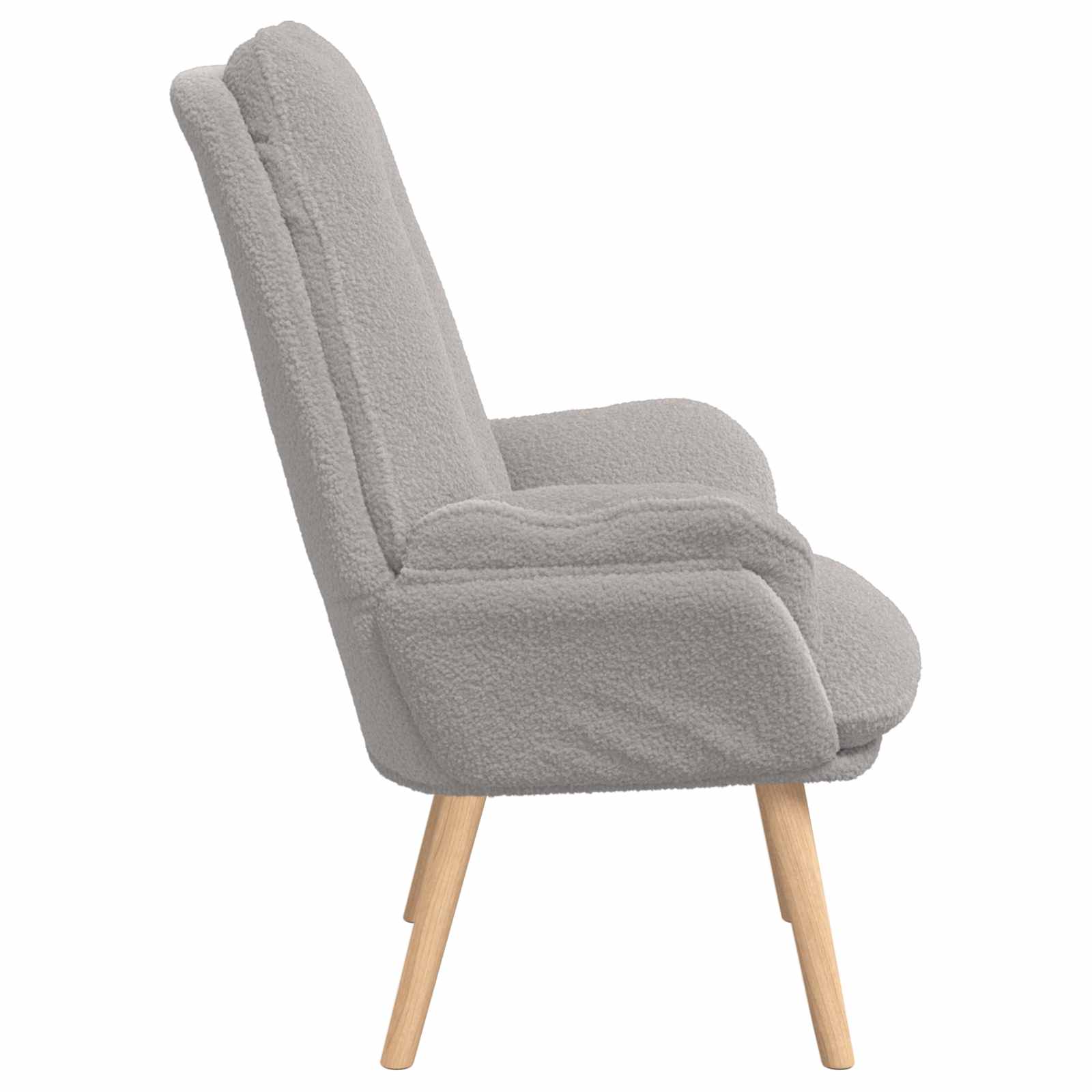 Sessel Hellgrau 69 x 74 x 93 cm Sherpa-Stoff