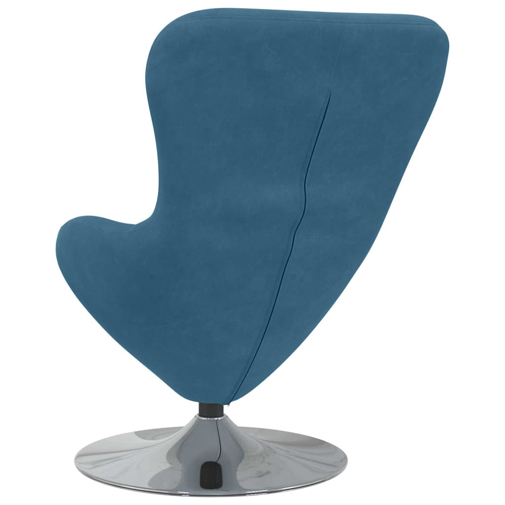 Eiersessel Blau Samt