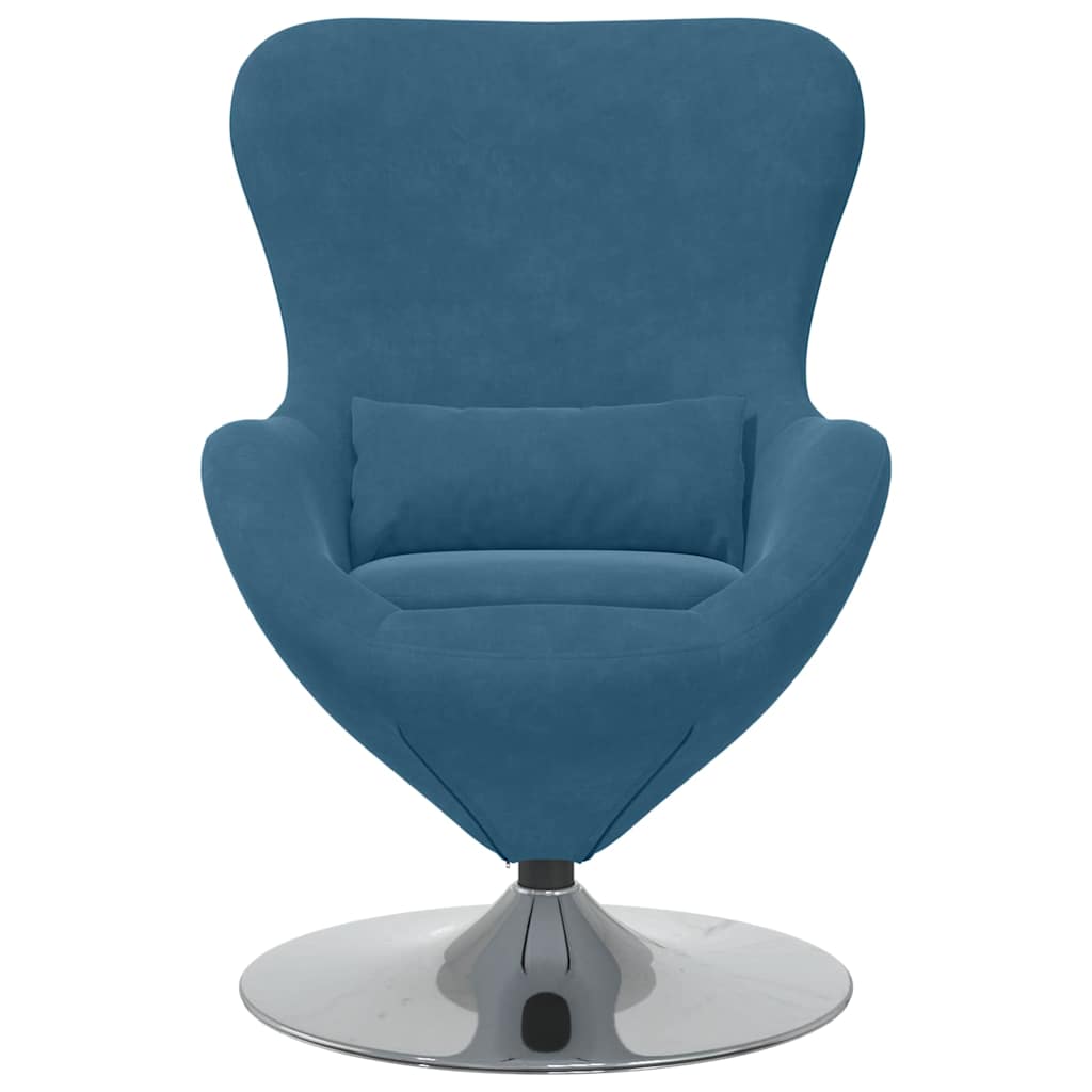 Eiersessel Blau 63 x 73 x 90 cm Samt