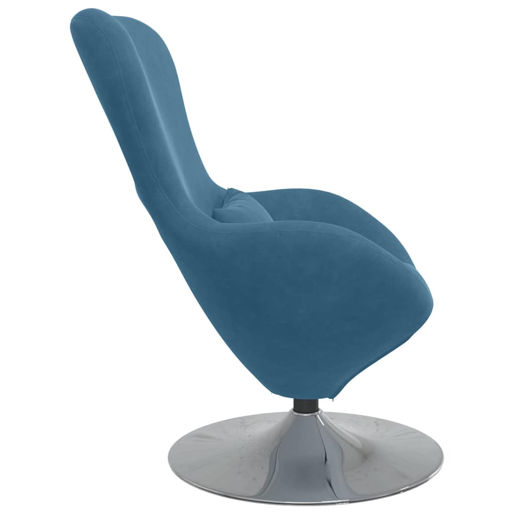 Eiersessel Blau Samt