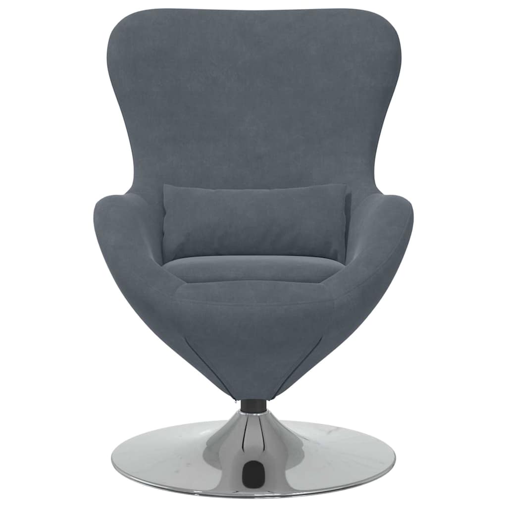 Eiersessel Dunkelgrau 63 x 73 x 90 cm Samt