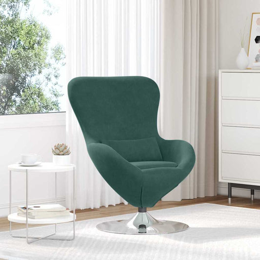 Eiersessel Dunkelgrün 63 x 73 x 90 cm Samt