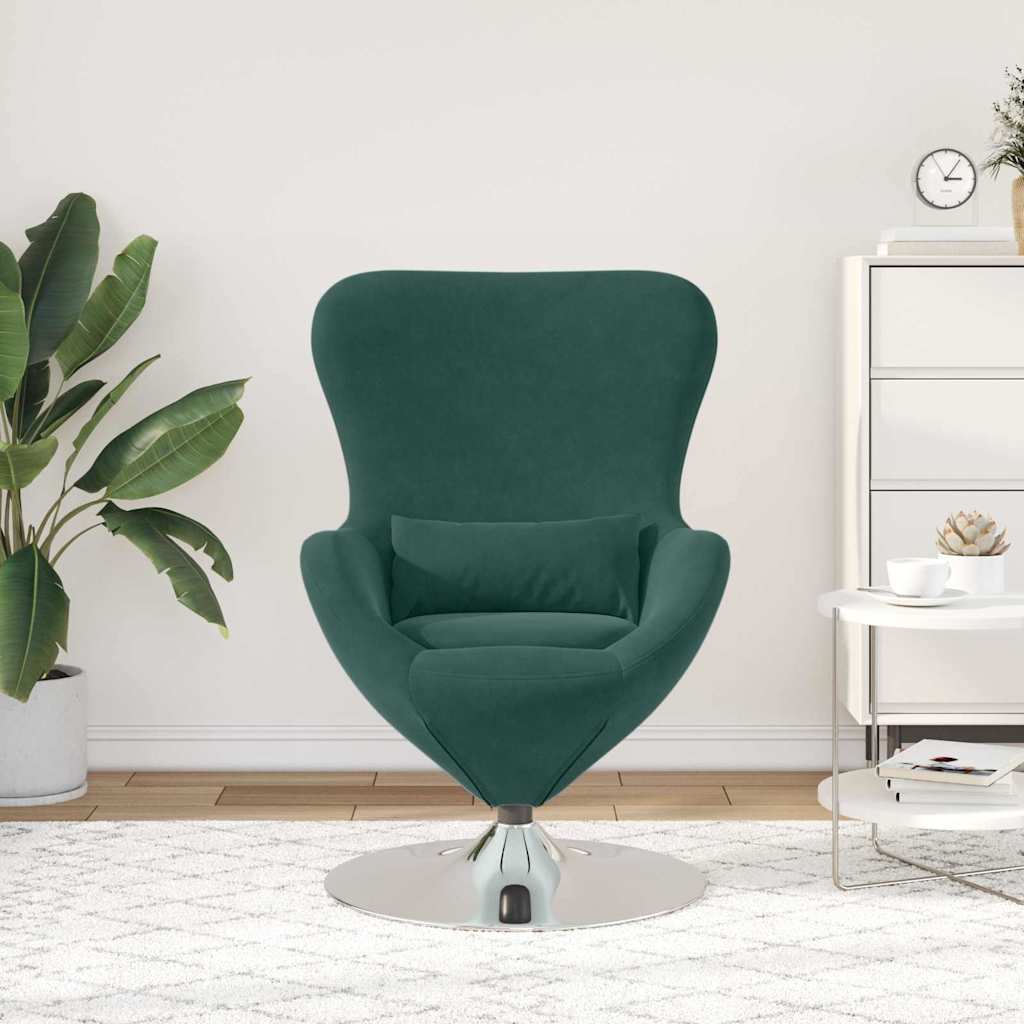 Eiersessel Dunkelgrün 63 x 73 x 90 cm Samt