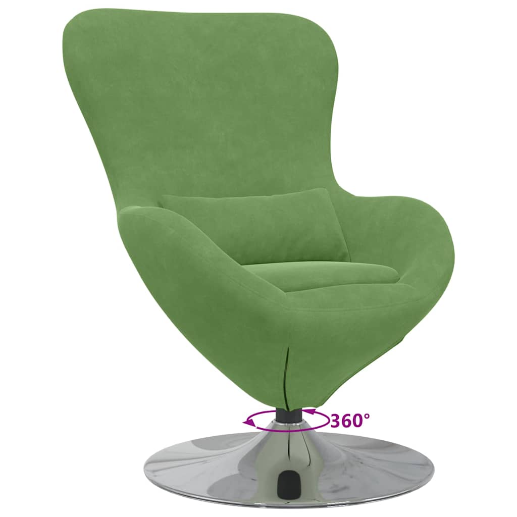 Eiersessel Hellgrün 63 x 73 x 90 cm Samt