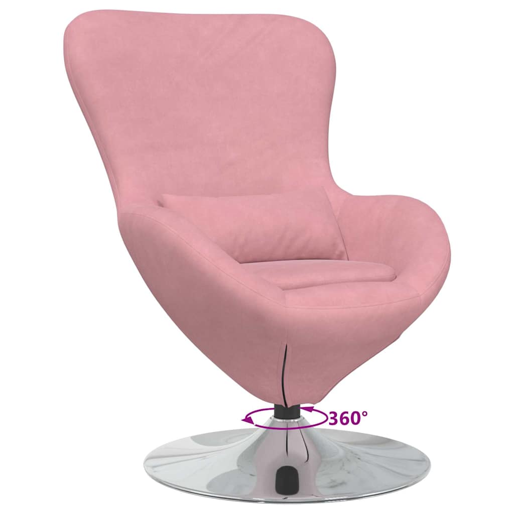 Eiersessel Rosa Samt